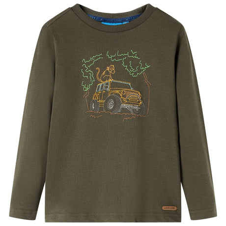 VidaXL Kindershirt mit langen Ärmeln 104 Khaki