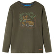 VidaXL Kindershirt mit langen Ärmeln 104 Khaki