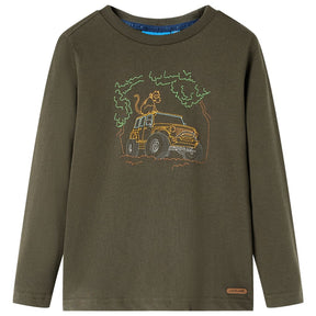 VidaXL Kindershirt mit langen Ärmeln 104 Khaki