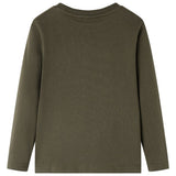 VidaXL Kindershirt mit langen Ärmeln 116 Khaki