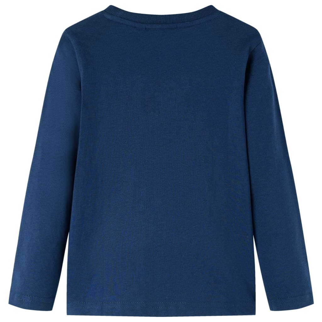 VidaXL Kindershirt mit langen Ärmeln 92 Marineblau