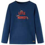 VidaXL Kindershirt mit langen Ärmeln 104 Marineblau