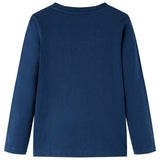 VidaXL Kindershirt mit langen Ärmeln 116 Marineblau