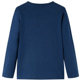 VidaXL Kindershirt mit langen Ärmeln 128 Marineblau