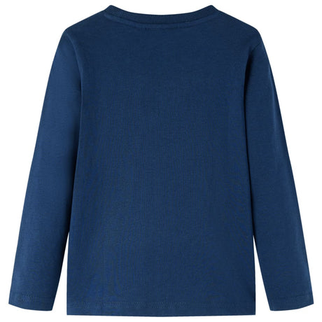 VidaXL Kindershirt mit langen Ärmeln 128 Marineblau