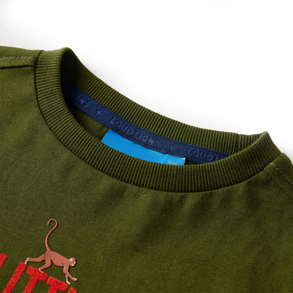 VidaXL Kindershirt mit langen Ärmeln 104 dunkles Khaki