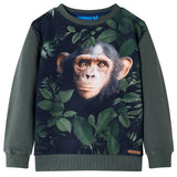 VidaXL Kinderpullover 128 Dunkelkhaki