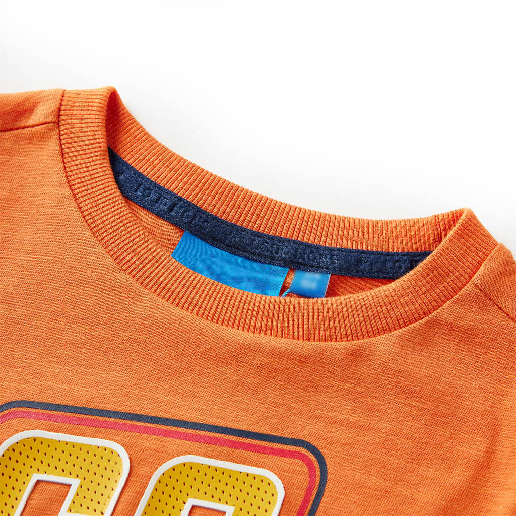 VidaXL Kindershirt mit langen Ärmeln 92 Dunkelorange
