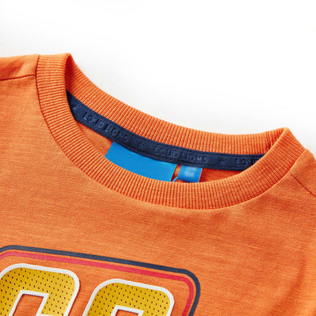 VidaXL Kindershirt mit langen Ärmeln 104 Dunkelorange