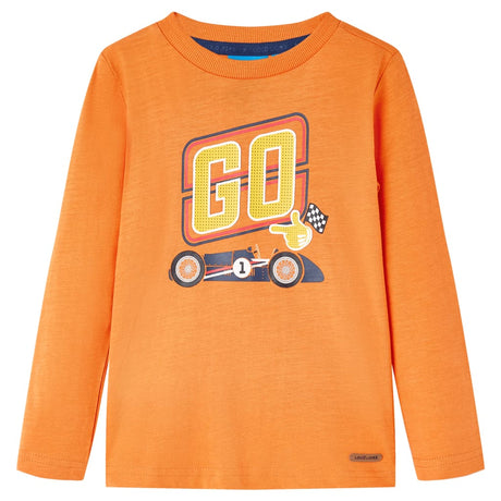 VidaXL Kindershirt mit langen Ärmeln 116 Dunkelorange