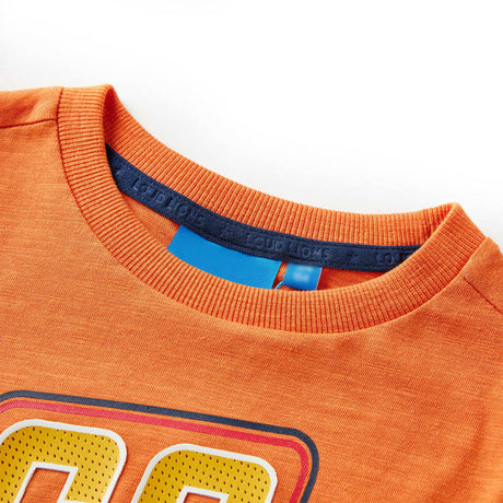 VidaXL Kindershirt mit langen Ärmeln 116 Dunkelorange