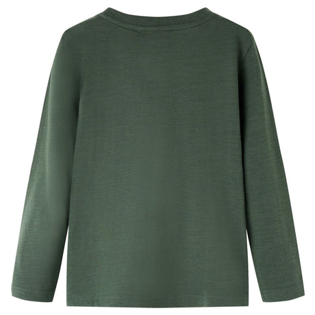 VidaXL Kindershirt mit langen Ärmeln 92 Dunkelgrün