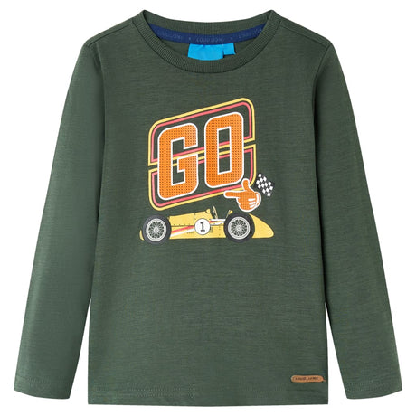 VidaXL Kindershirt mit langen Ärmeln 116 Dunkelgrün