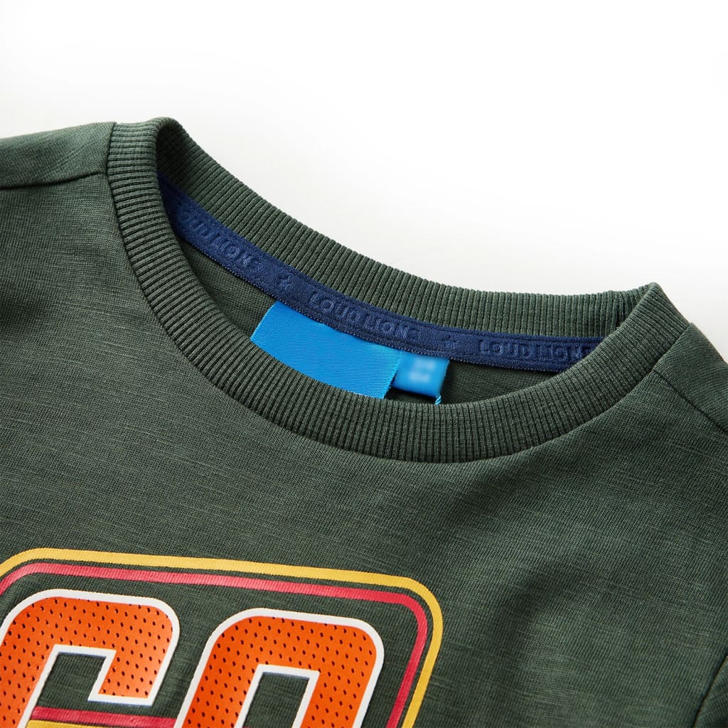 VidaXL Kindershirt mit langen Ärmeln 116 Dunkelgrün