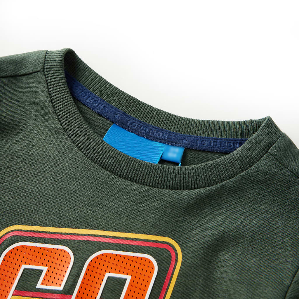 VidaXL Kindershirt mit langen Ärmeln 128 Dunkelgrün