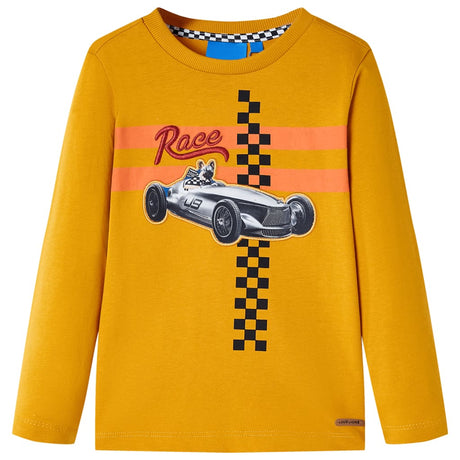 VidaXL Kindershirt mit langen Ärmeln 128 Ocker