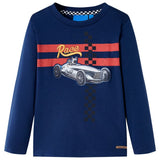 VidaXL Kindershirt mit langen Ärmeln 116 Marineblau