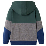 VidaXL Kinderstrickjacke mit Kapuze und Reißverschluss 116 Dunkelgrün