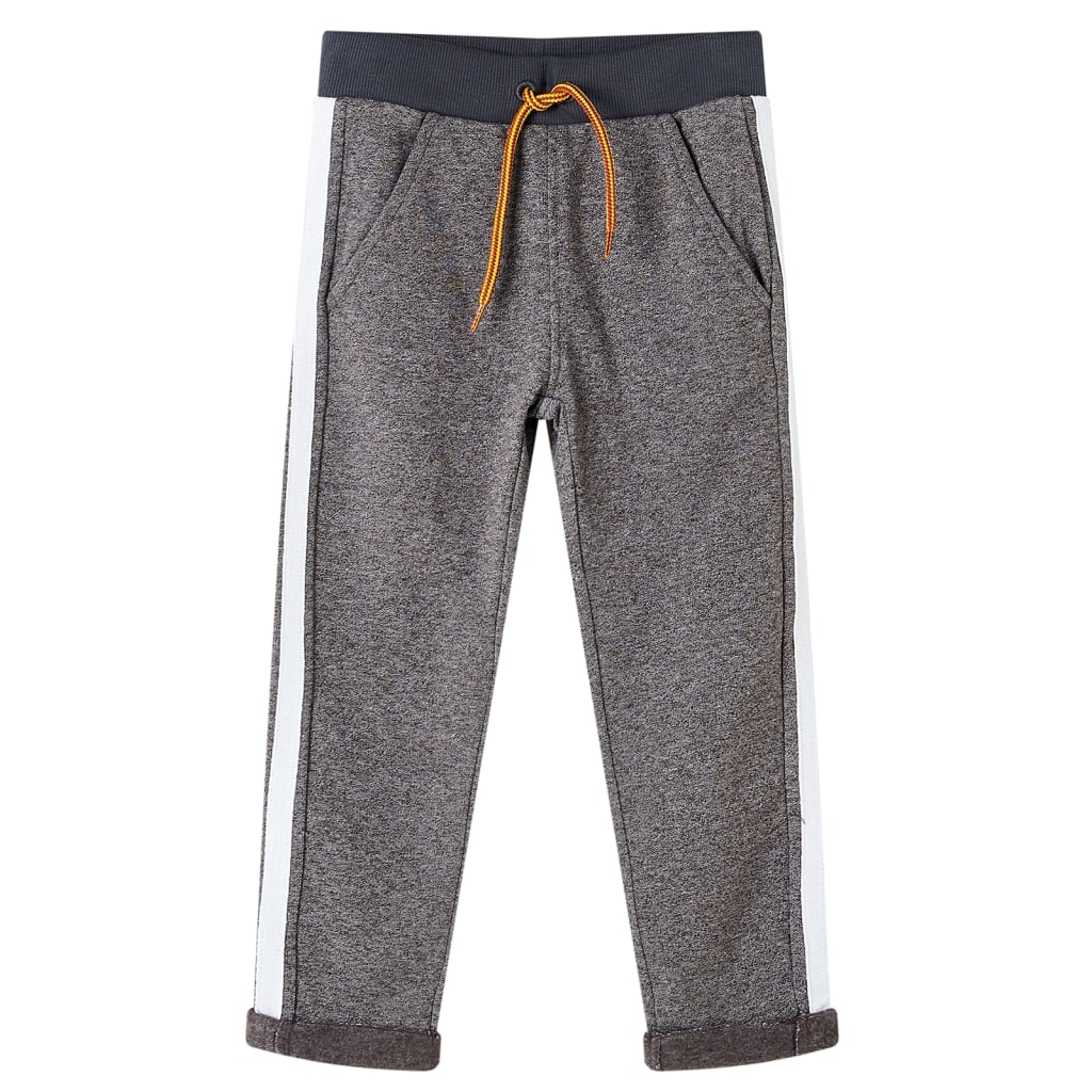 VidaXL Kinder-Jogginghose 116 dunkelgrau meliert