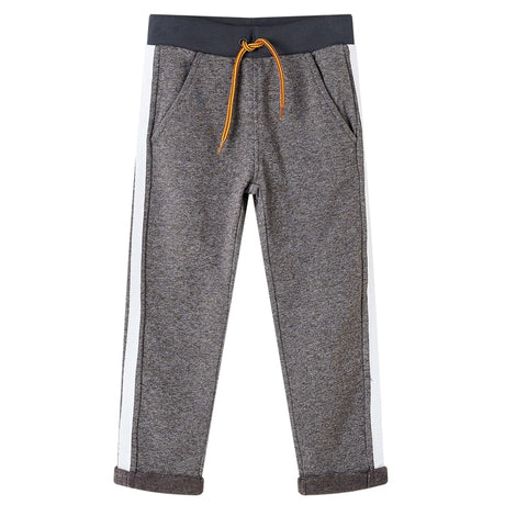 VidaXL Kinder-Jogginghose 116 dunkelgrau meliert