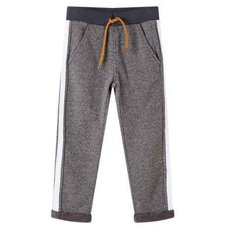 VidaXL Kinder-Jogginghose 140 dunkelgrau meliert
