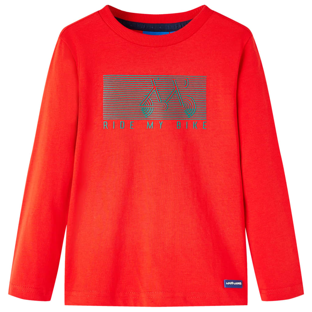 VidaXL Kindershirt mit langen Ärmeln 92 rot
