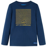VidaXL Kindershirt mit langen Ärmeln 92 Marineblau