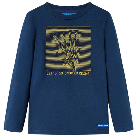VidaXL Kindershirt mit langen Ärmeln 92 Marineblau