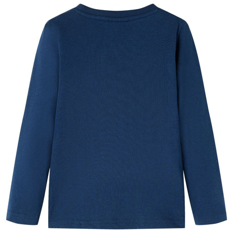 VidaXL Kindershirt mit langen Ärmeln 92 Marineblau