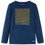 VidaXL Kindershirt mit langen Ärmeln 116 Marineblau