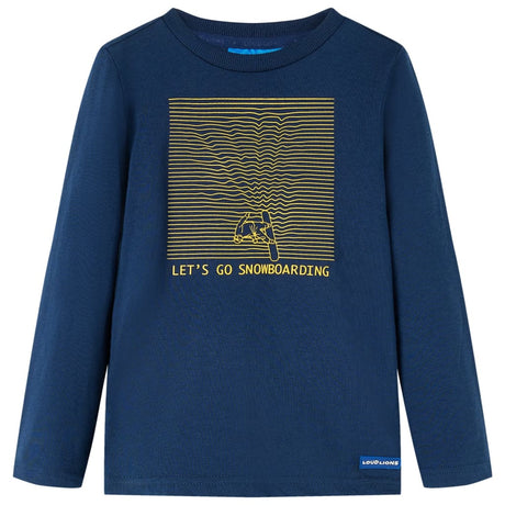 VidaXL Kindershirt mit langen Ärmeln 116 Marineblau