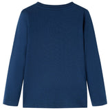 VidaXL Kindershirt mit langen Ärmeln 128 Marineblau