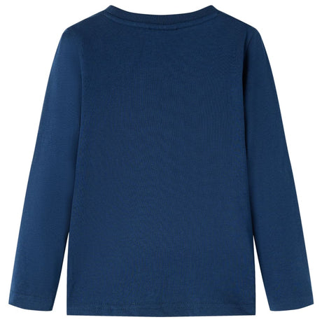 VidaXL Kindershirt mit langen Ärmeln 128 Marineblau