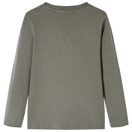 VidaXL Kindershirt mit langen Ärmeln 92 Khaki