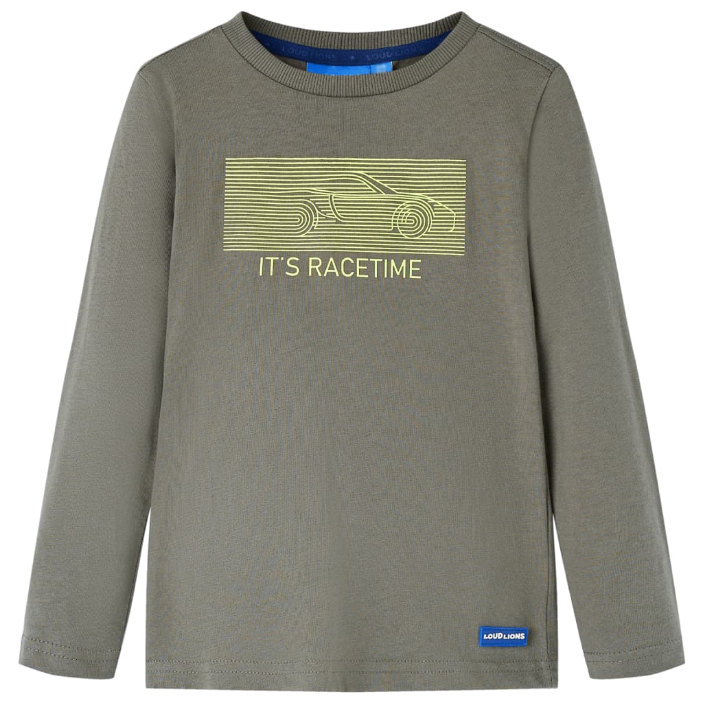 VidaXL Kindershirt mit langen Ärmeln 104 Khaki
