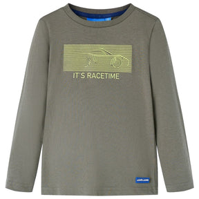 VidaXL Kindershirt mit langen Ärmeln 116 Khaki