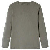 VidaXL Kindershirt mit langen Ärmeln 116 Khaki