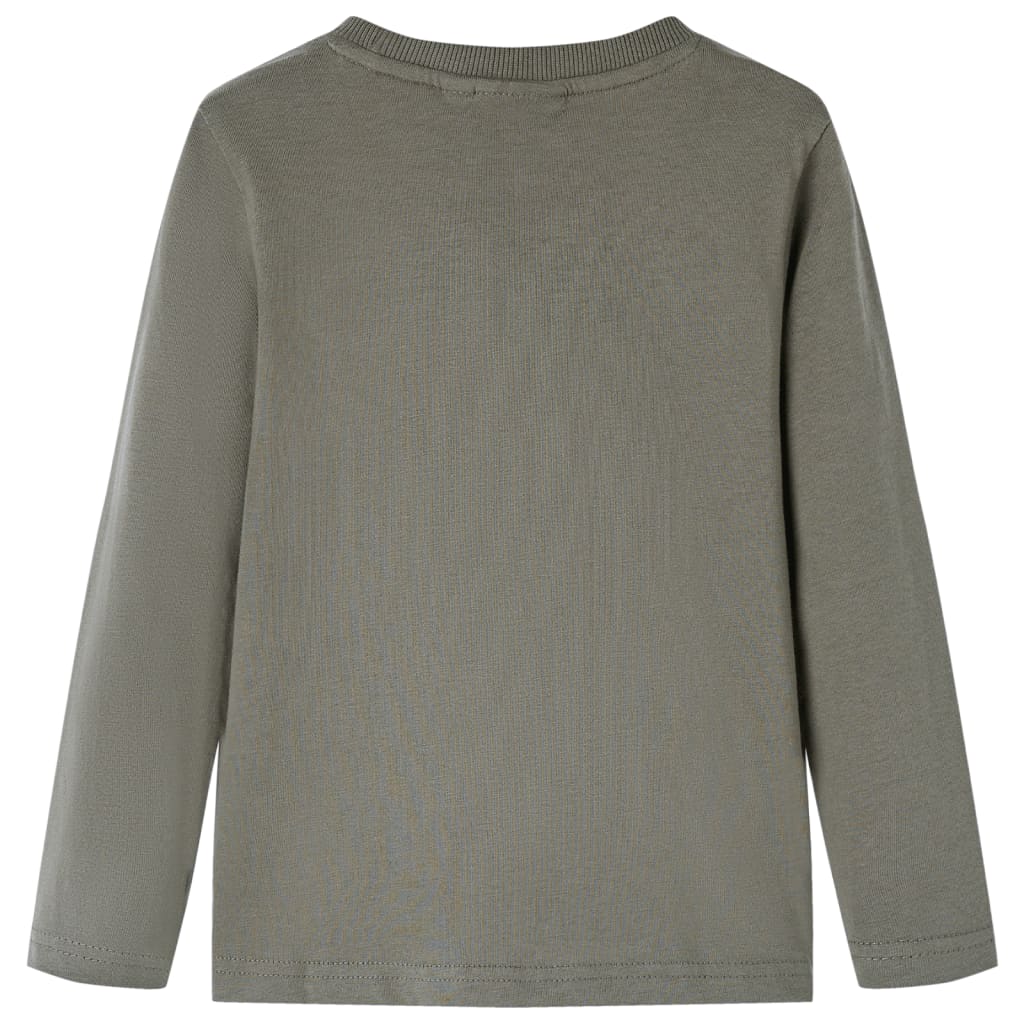 VidaXL Kindershirt mit langen Ärmeln 128 Khaki