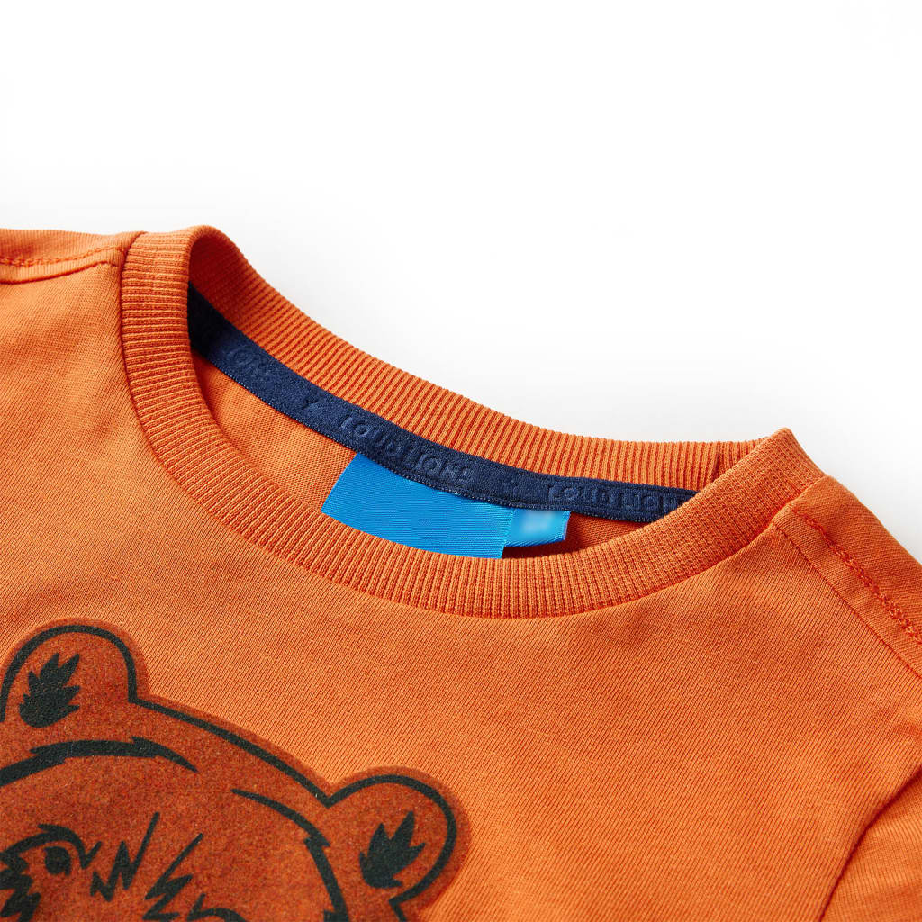 VidaXL Kindershirt mit langen Ärmeln 116 Dunkelorange
