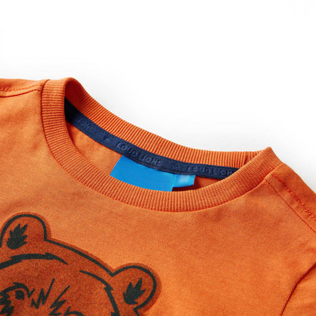 VidaXL Kindershirt mit langen Ärmeln 116 Dunkelorange