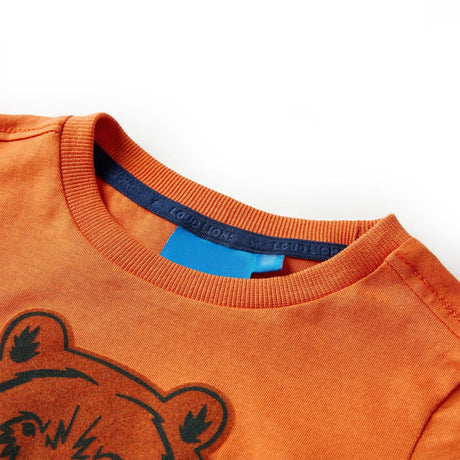 VidaXL Kindershirt mit langen Ärmeln 128 Dunkelorange