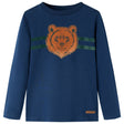 VidaXL Kindershirt mit langen Ärmeln 92 Marineblau