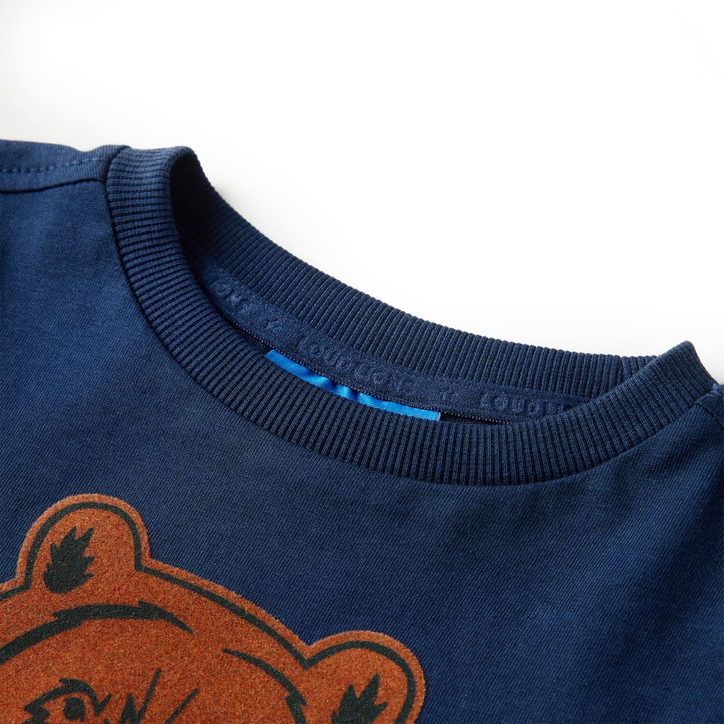 VidaXL Kindershirt mit langen Ärmeln 92 Marineblau