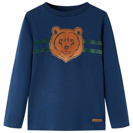 VidaXL Kindershirt mit langen Ärmeln 104 Marineblau