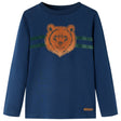 VidaXL Kindershirt mit langen Ärmeln 104 Marineblau