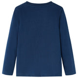 VidaXL Kindershirt mit langen Ärmeln 116 Marineblau