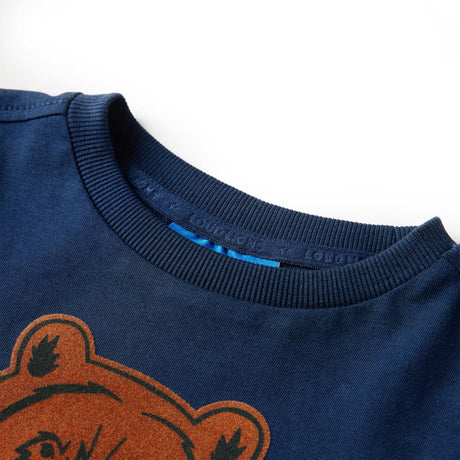 VidaXL Kindershirt mit langen Ärmeln 116 Marineblau