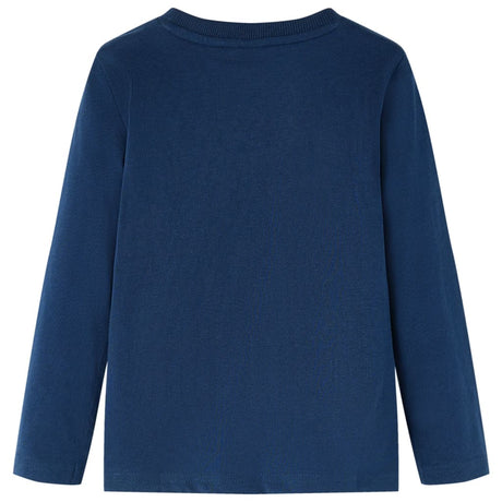 VidaXL Kindershirt mit langen Ärmeln 128 Marineblau