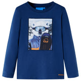 VidaXL Kindershirt mit langen Ärmeln 92 Jeansblau