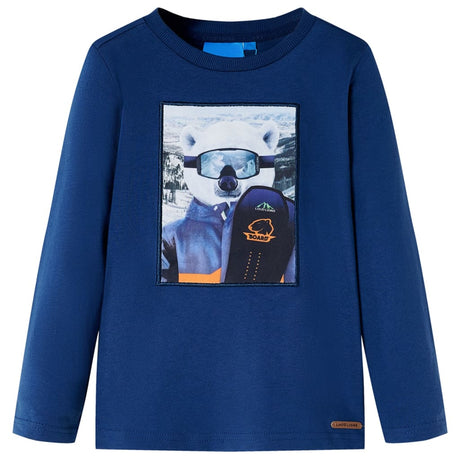 VidaXL Kindershirt mit langen Ärmeln 116 Jeansblau